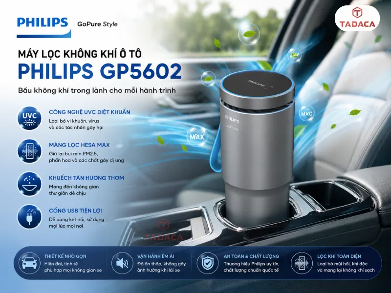 Máy lọc không khí xe hơi Philips GP5602 chính hãng