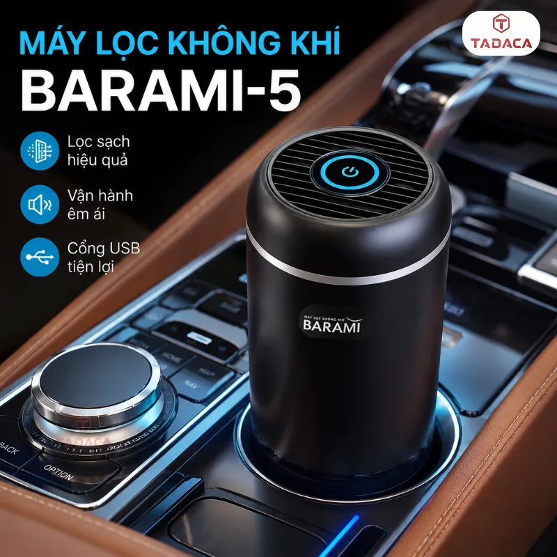 Máy lọc không khí ô tô BARAMI-5 chính hãng