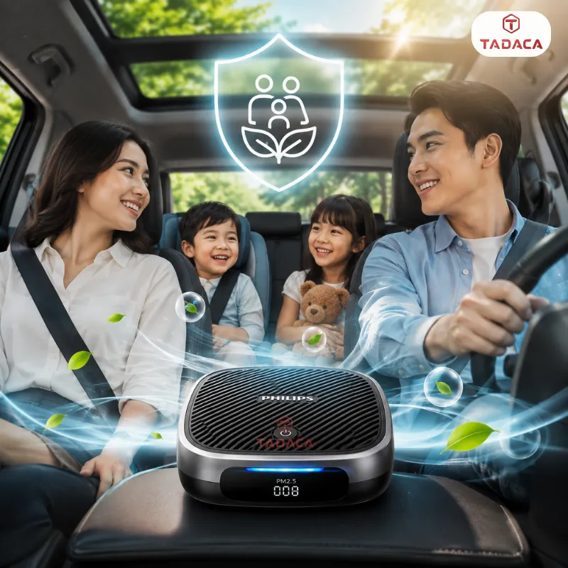 bật máy lọc không khí ô tô Philips liên tục
