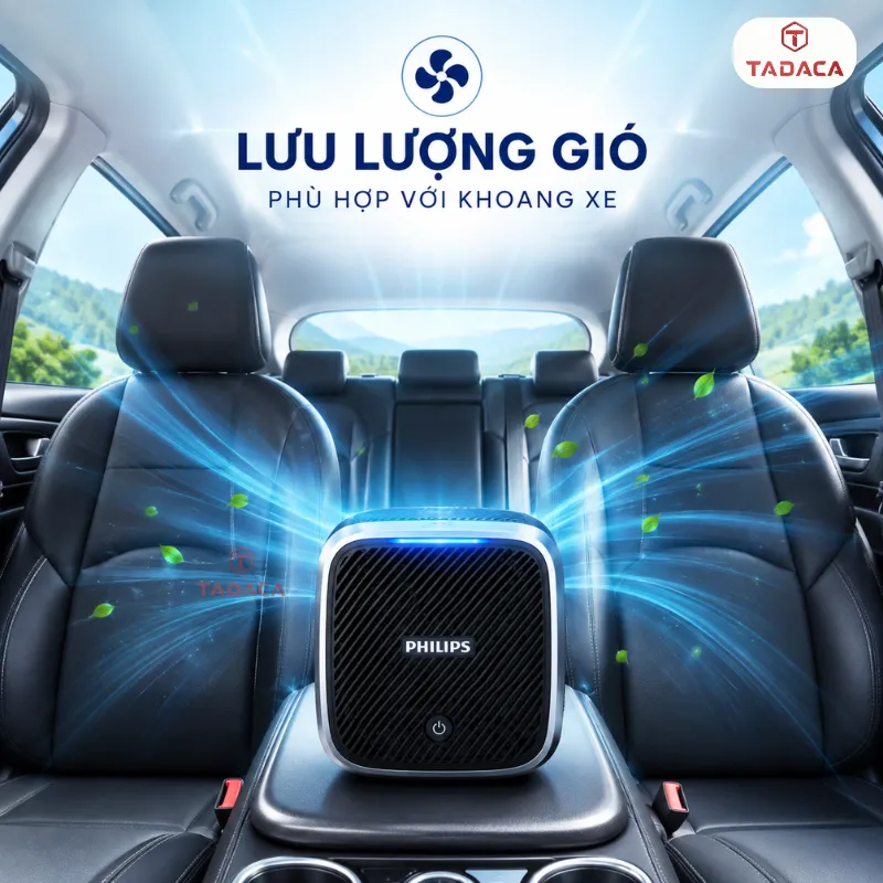 Lưu lượng gió phù hợp với khoang xe
