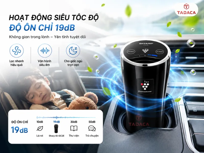 Vận hành siêu êm chỉ 19dB