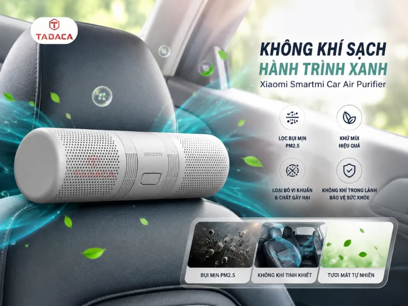 Xiaomi Smartmi Car Air Purifier phù hợp với xe gia đình