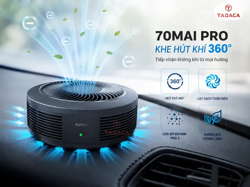 Khe hút khí 360 độ