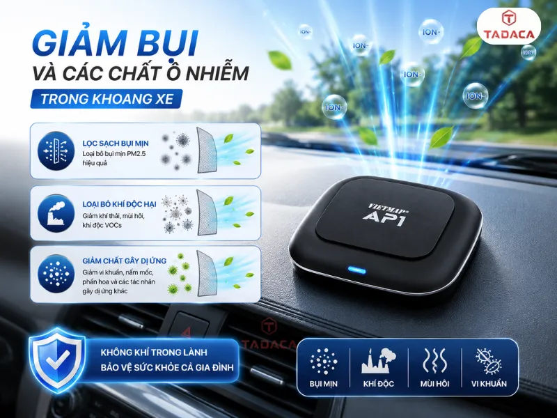 Giảm bụi và các hạt ô nhiễm trong khoang xe