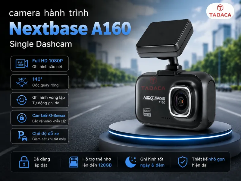 Camera hành trình Nextbase A160 Single Dashcam