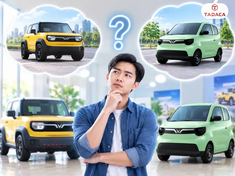so sánh VF3 và Minio Green