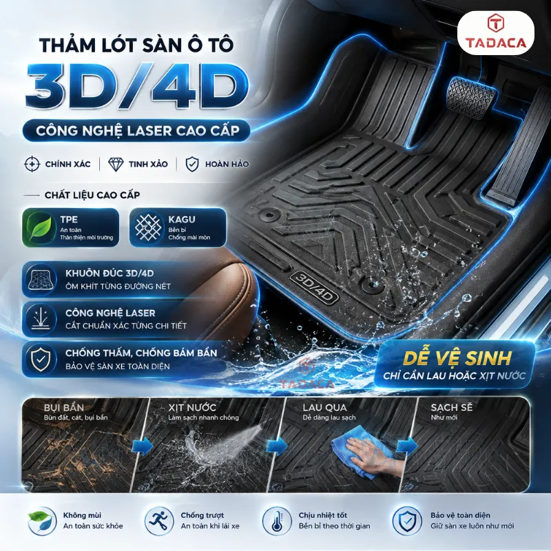 Thảm dễ vệ sinh và chống nước