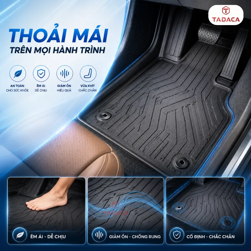 thảm lót sàn ô tô thoải mái trên mọi hành trình