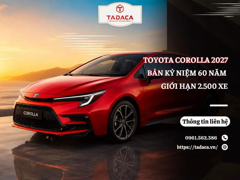 Toyota Corolla 2027: Bản Kỷ Niệm 60 Năm Giới Hạn 2.500 Xe