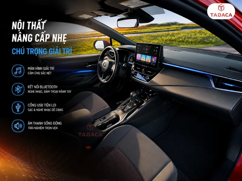 Hệ thống giải trí và công nghệ trên Toyota Corolla 2027