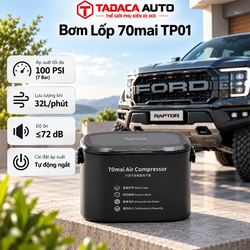 Bơm lốp ô tô 70mai TP01