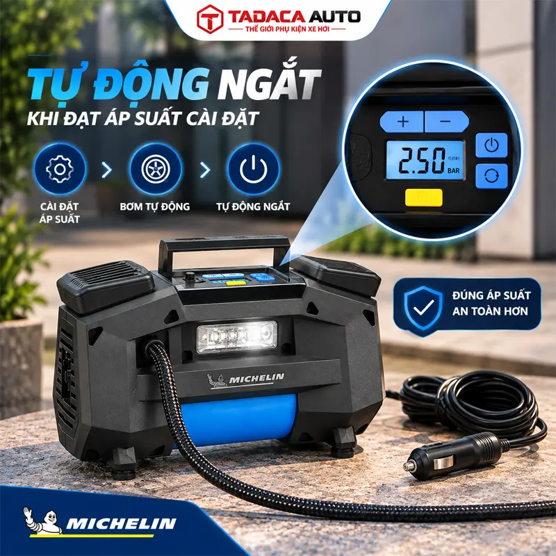 Tự động ngắt khi đạt áp suất cài đặt