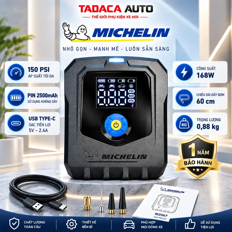 Thông tin sản phẩm bơm lốp không dây Michelin M2567