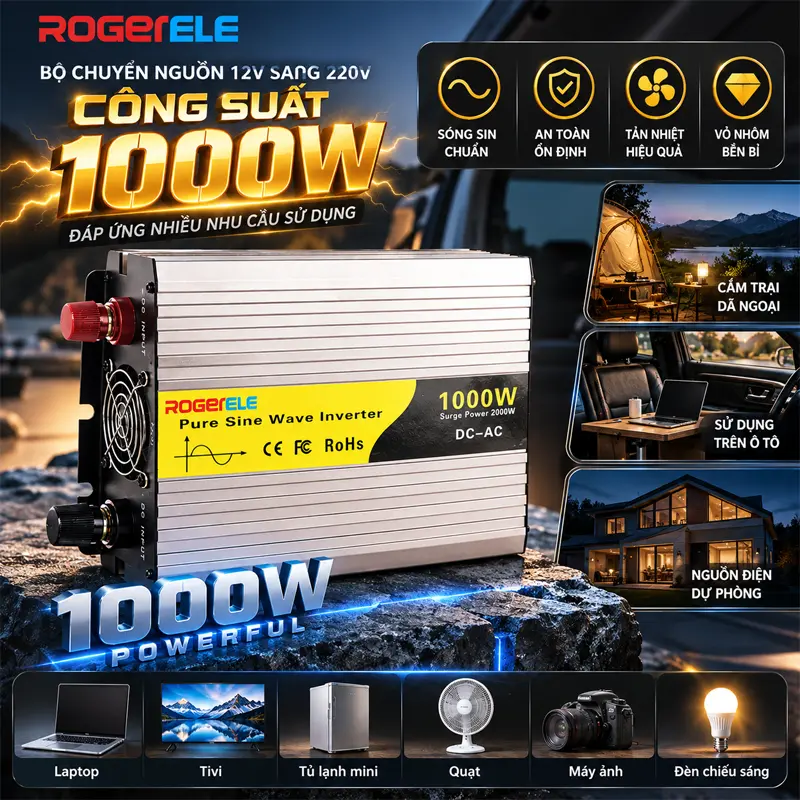 Công suất 1000W đáp ứng nhiều nhu cầu sử dụng  