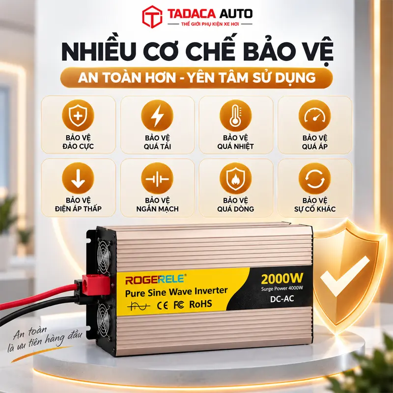 Nhiều cơ chế bảo vệ, tăng độ an toàn khi sử dụng