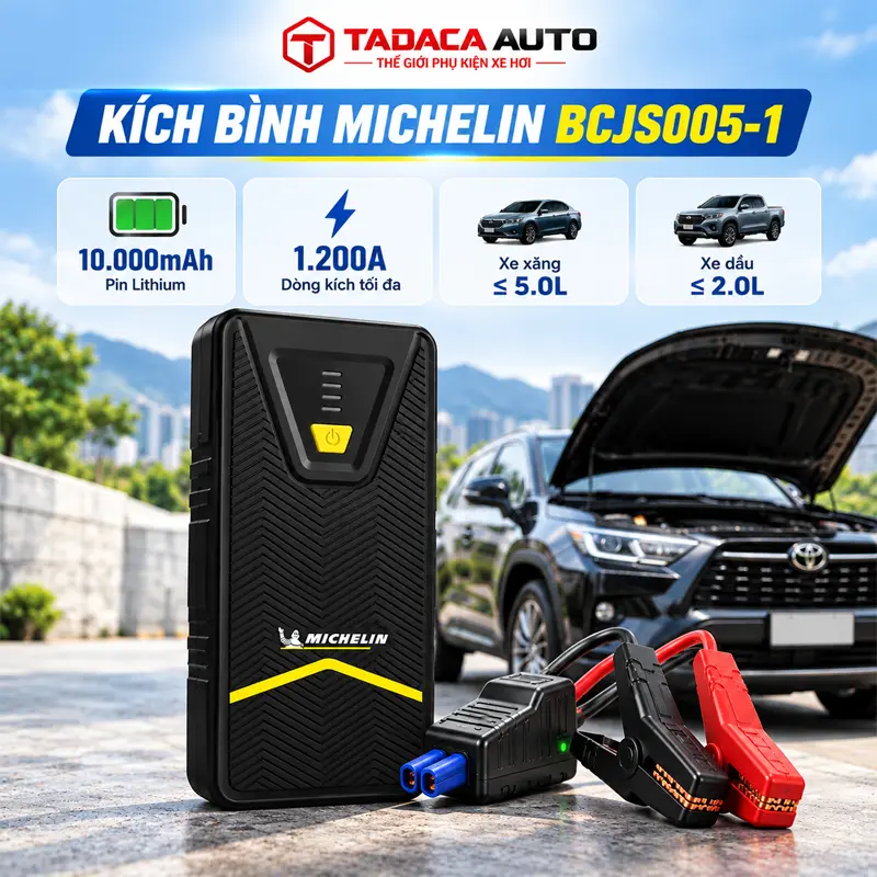 Kích bình ắc quy ô tô Michelin BCJS005-1