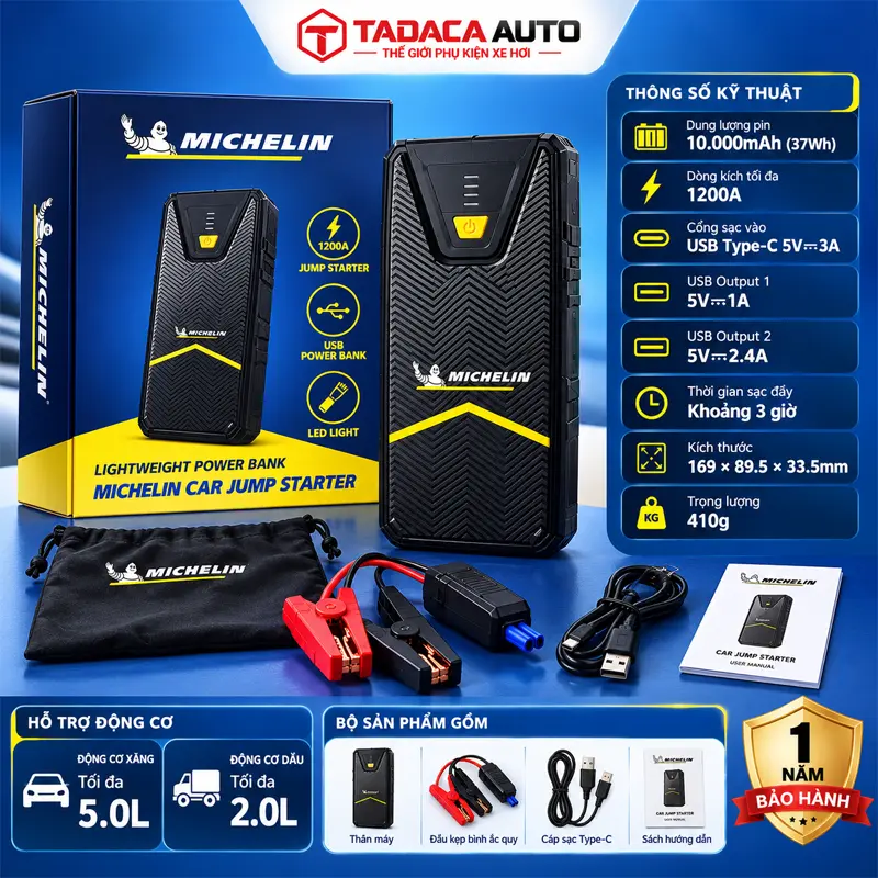 Thông tin sản phẩm kích bình ắc quy ô tô Michelin BCJS005-1