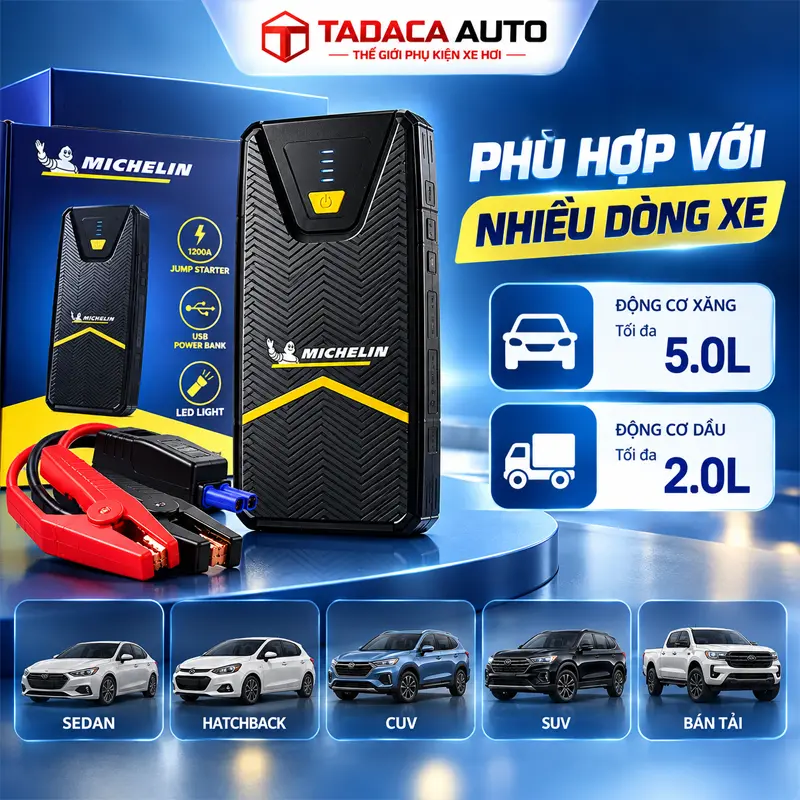 Kích bình Michelin BCJS005-1 phù hợp với những loại xe nào? 