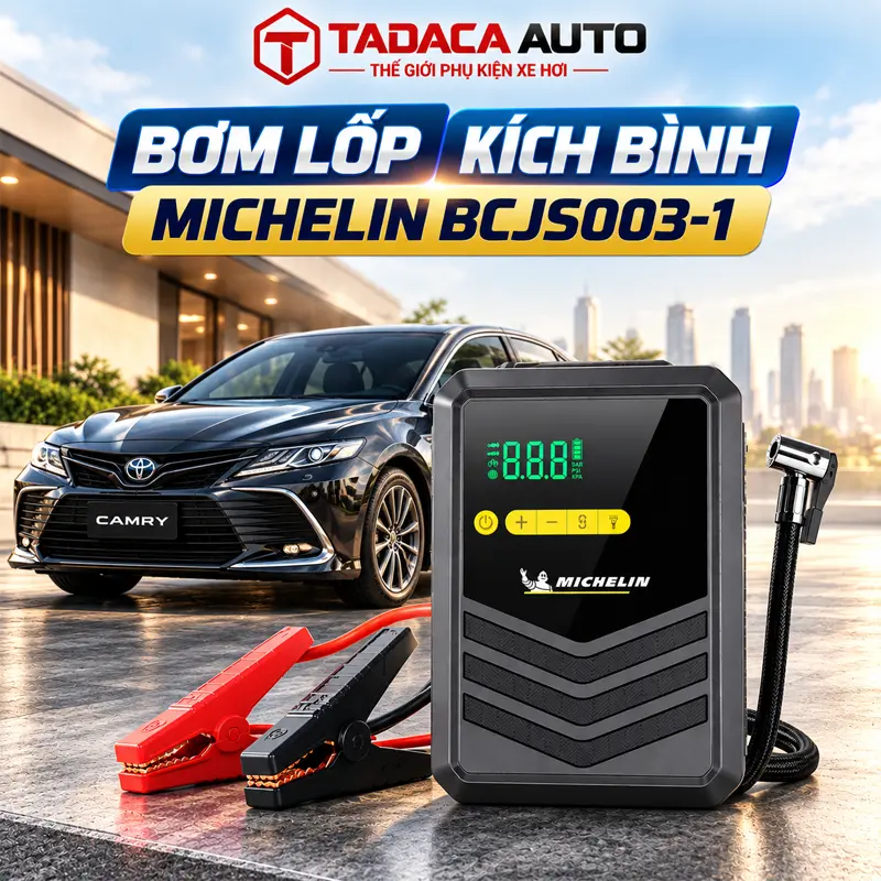 Bơm lốp kiêm kích bình Michelin BCJS003-1
