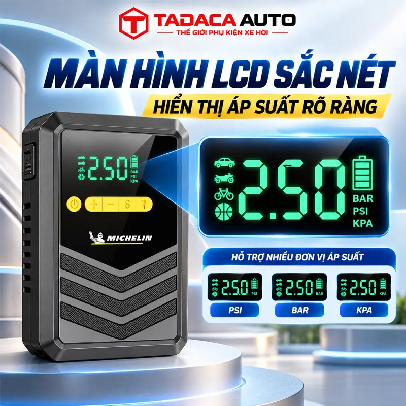 Tự động ngắt khi đạt áp suất cài đặt, hạn chế bơm quá mức  