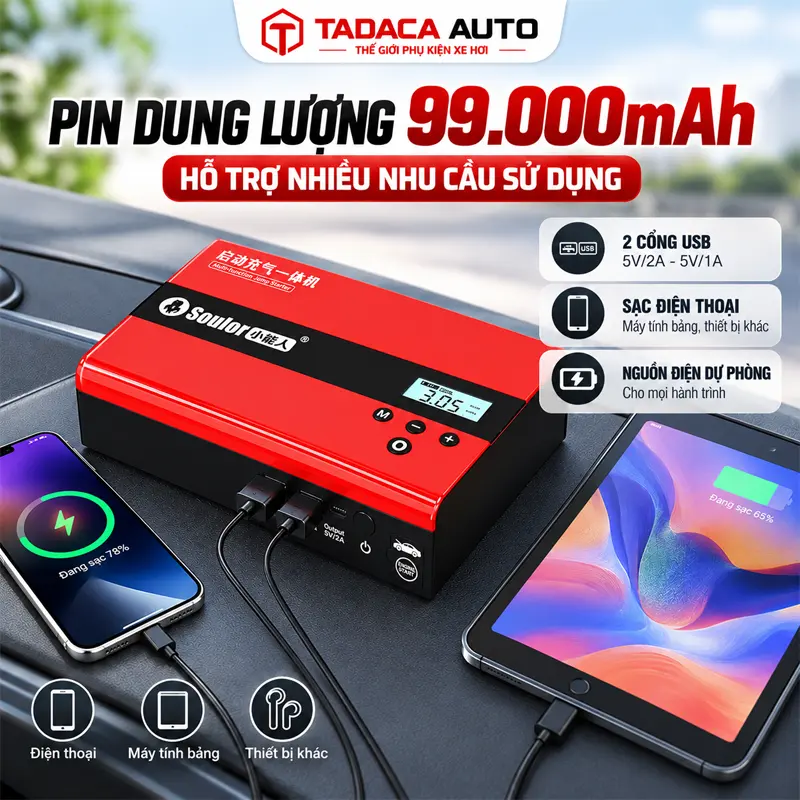 Pin dung lượng công bố 99.000mAh, hỗ trợ nhiều nhu cầu sử dụng