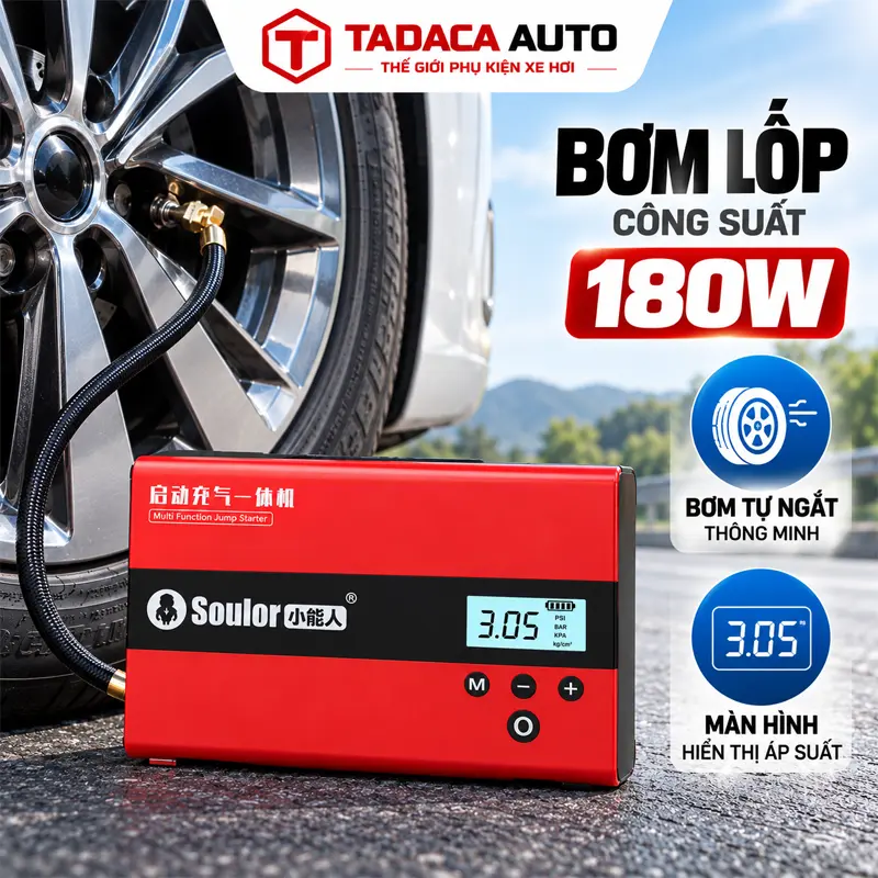 Công suất bơm 180W, tích hợp chế độ bơm tự ngắt thông minh