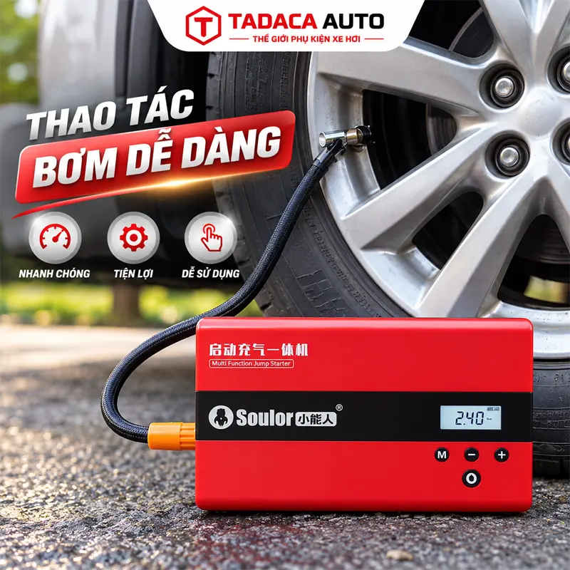 Hướng dẫn bơm lốp ô tô