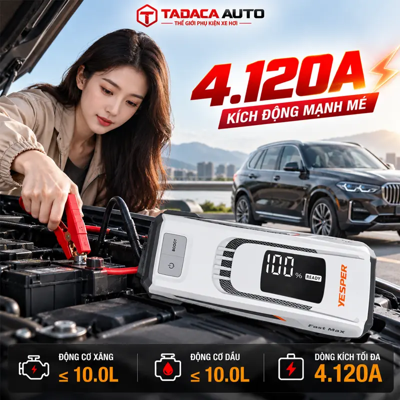 Dòng kích tối đa 4.120A – hỗ trợ động cơ dung tích lớn