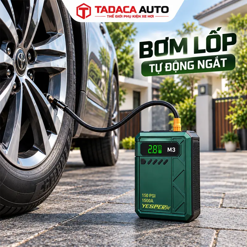 Hướng dẫn bơm lốp bằng Yesper M3