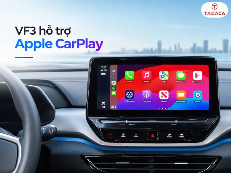 VF3 hiện đã hỗ trợ Apple CarPlay
