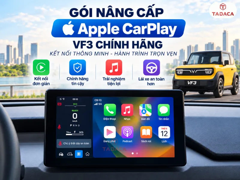 Gói nâng cấp Apple CarPlay VF3 chính hãng