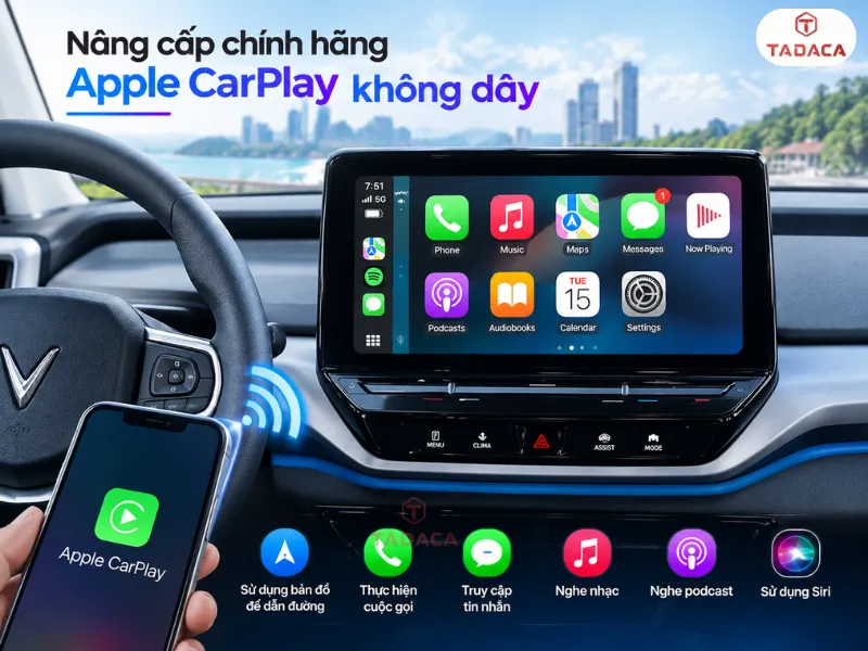 Nâng cấp chính hãng và CarPlay không dây