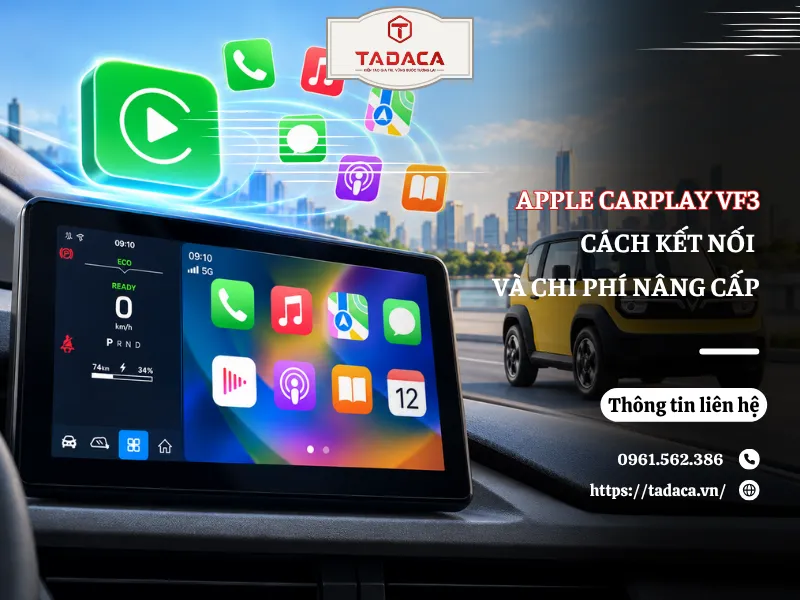 Apple CarPlay VF3 Cách Kết Nối Và Chi Phí Nâng Cấp