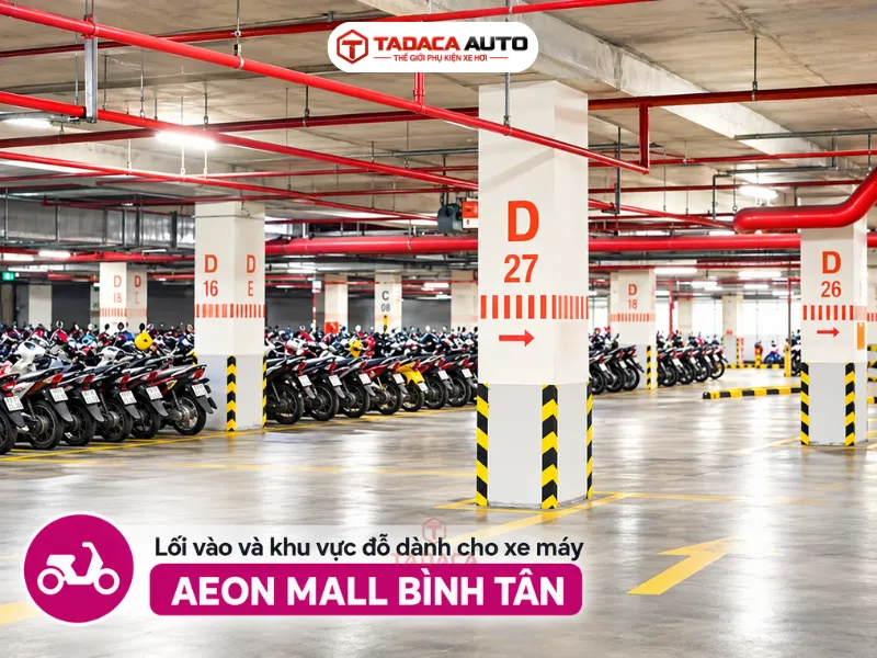 Lối vào và khu vực đỗ dành cho xe máy