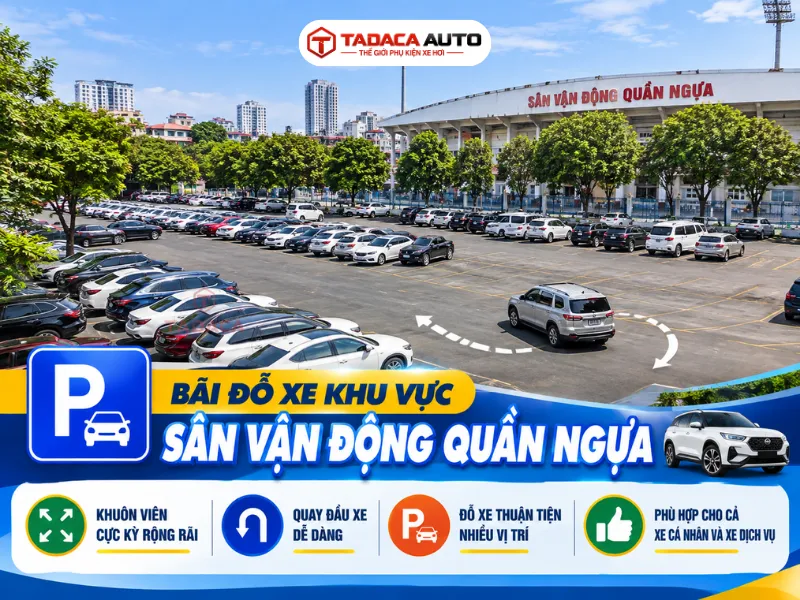 Bãi đỗ xe khu vực Sân vận động Quần Ngựa