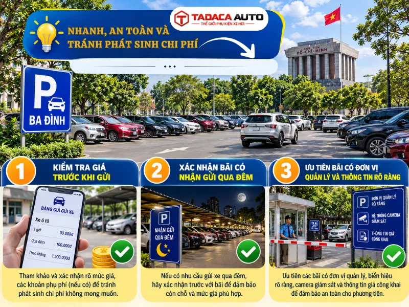 Ưu tiên bãi có đơn vị quản lý và thông tin rõ ràng