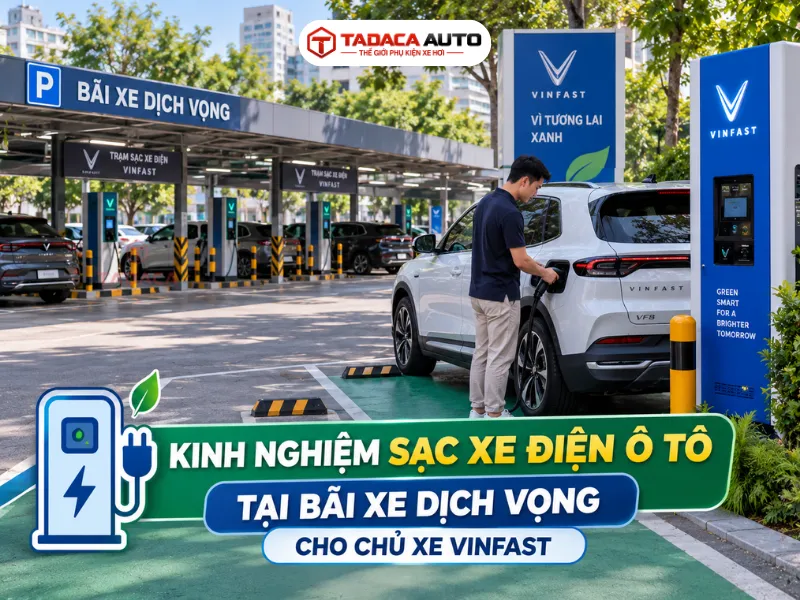 Kinh nghiệm sạc xe ô tô điện tại bãi đỗ xe Dịch Vọng cho chủ xe Vinfast