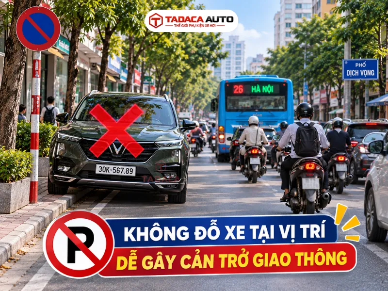 Quan sát biển báo cấm trước khi xuống xe