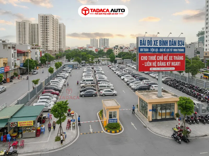 Bãi đỗ xe Tĩnh B34 thuận tiện cho cư dân Dương Nội