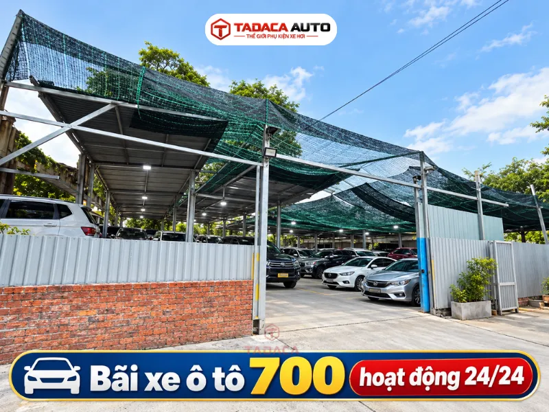 Bãi xe ô tô 700 hoạt động 24/24