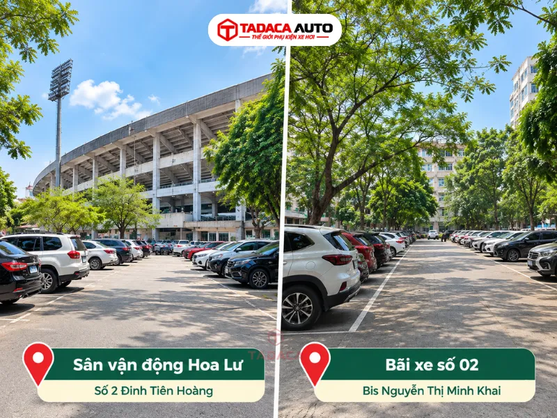 Các bãi giữ xe dự phòng quanh Thảo Cầm Viên (Khi bãi chính quá tải)