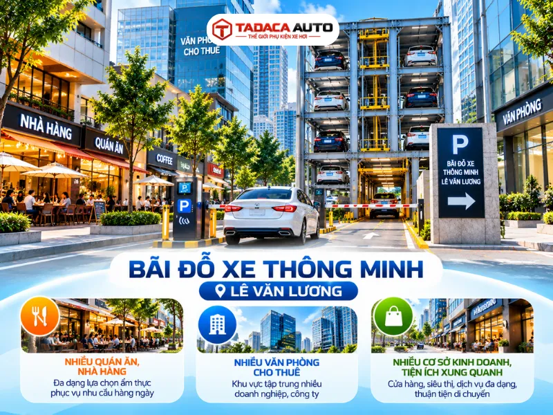 Vị trí đắc địa của bãi đỗ xe thông minh Lê Văn Lương