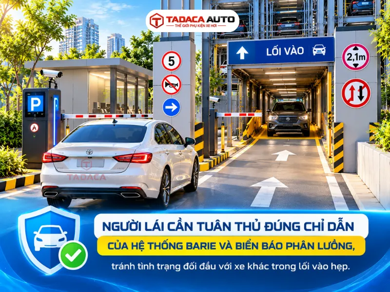Khả năng tiếp cận bãi xe thuận tiện cho người đi ô tô