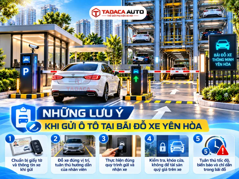 Những lưu ý khi gửi ô tô tại bãi đỗ xe Yên Hòa