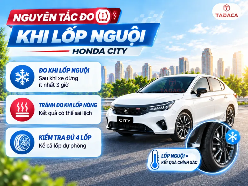 Nguyên tắc đo khi lốp nguội