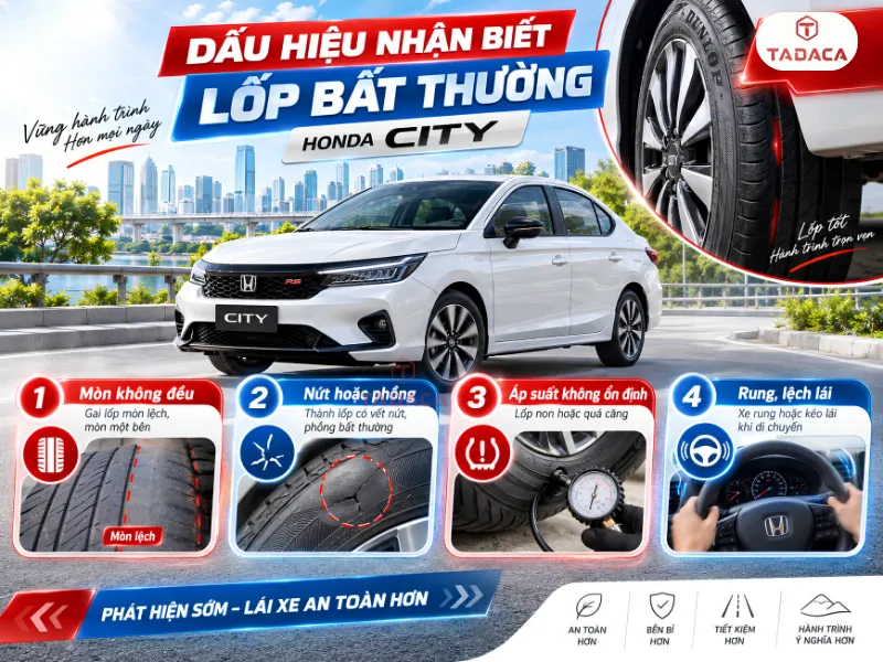 Dấu hiệu nhận biết lốp bất thường