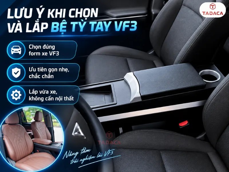 Lưu ý khi chọn và lắp bệ tỳ tay VF3