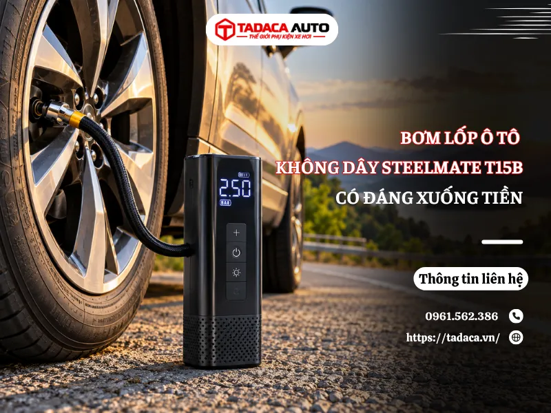 Review Bơm Lốp Ô Tô Không Dây Steelmate T15B Có Đáng Tiền