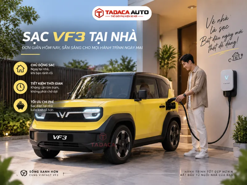 sạc VF3 tại nhà