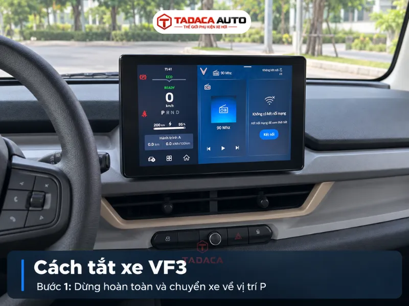 Cách tắt xe VF3 đúng trình tự khi dừng và rời khỏi xe